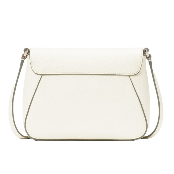 New Kate Spade Monica Small Flap Crossbody bag Pebble Leather Meringue - Picture 2 of 5